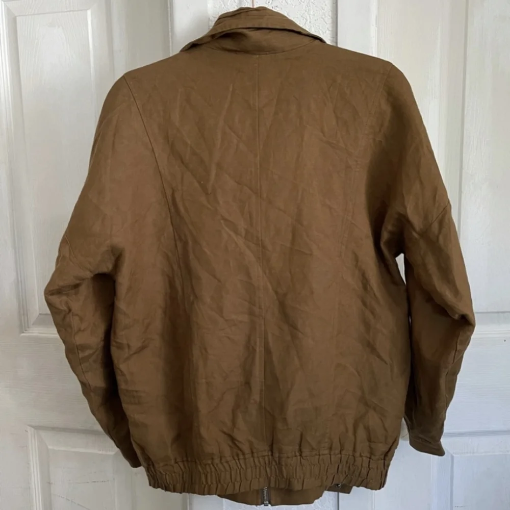 Linen Khaki Utility Jacket XS - C/Meo Collective Revolve - Picture 5 of 10